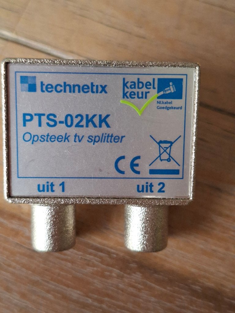 Technetix PTS-02 KK. TV splitter. Coax opdrukverdeler., Ophalen of Verzenden, Nieuw
