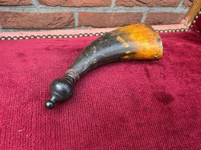 antieke kruithoorn, NL, ca 1840, Antiek en Kunst, Ophalen of Verzenden