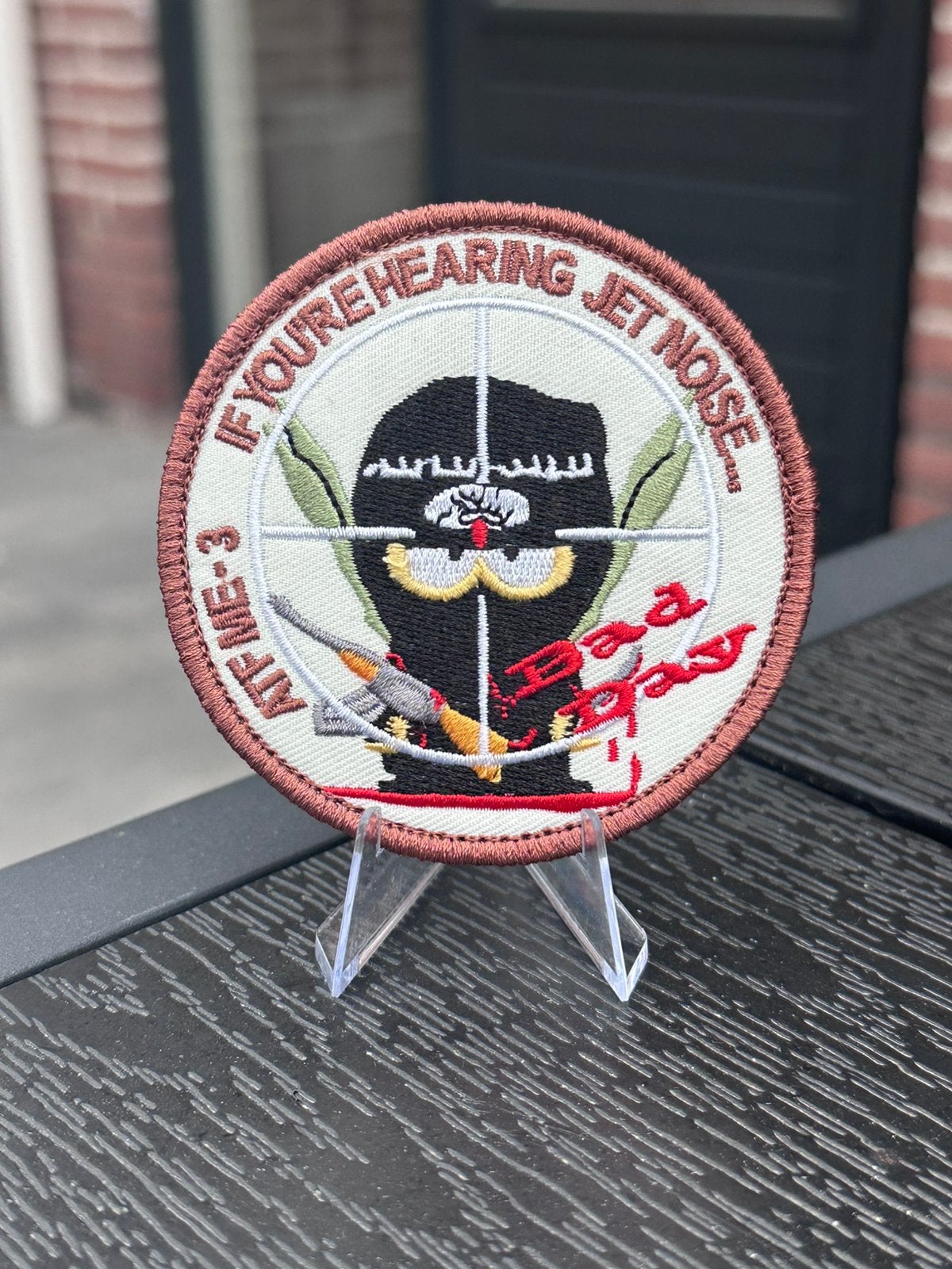KLu ATFME-3 Yoda Patch F-16 Irak Missie, Ophalen of Verzenden, Luchtmacht, Nederland, Embleem of Badge
