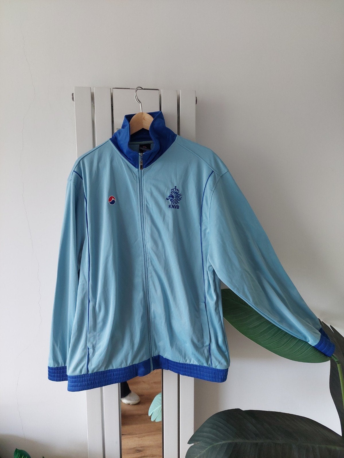 Vintage KNVB Nederland Montana Trainingsjack XL, Montana, Blauw, Maat 56/58 (XL), Ophalen of Verzenden