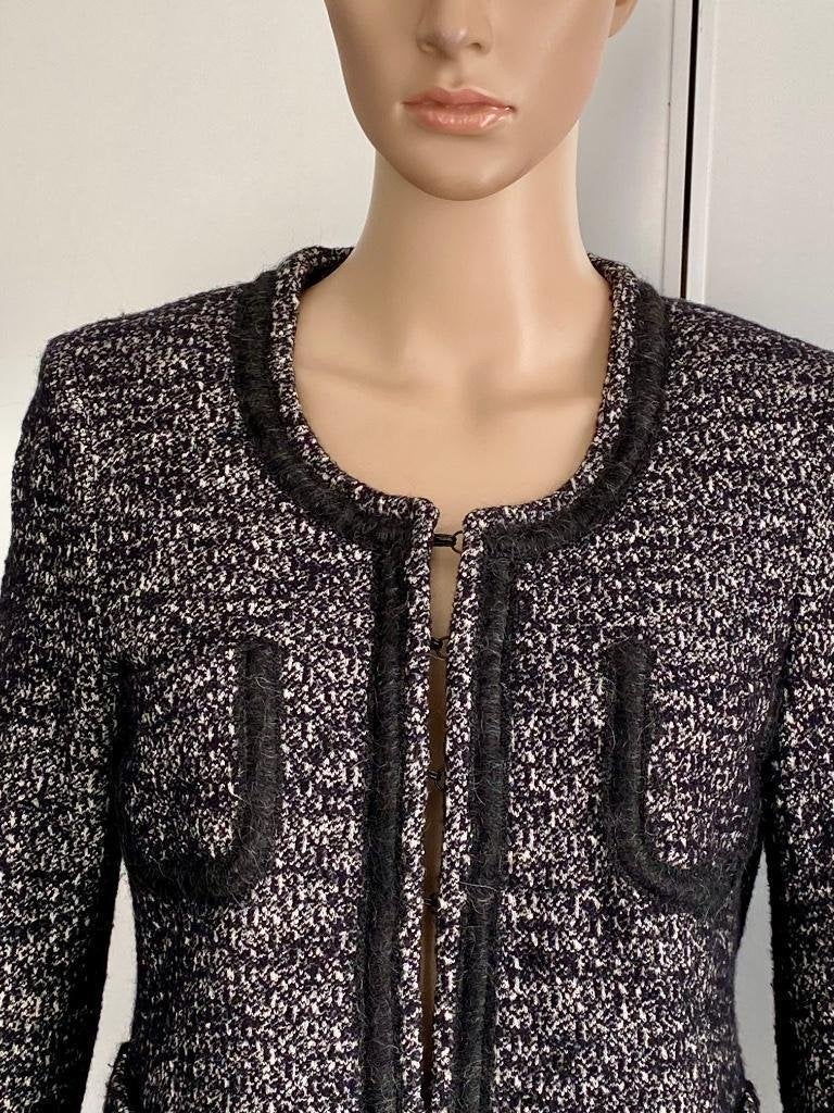 H753 Expresso: maat 40=M wollen jasje blazer colbert zwart, Maat 38/40 (M), Expresso, Zwart, Ophalen of Verzenden