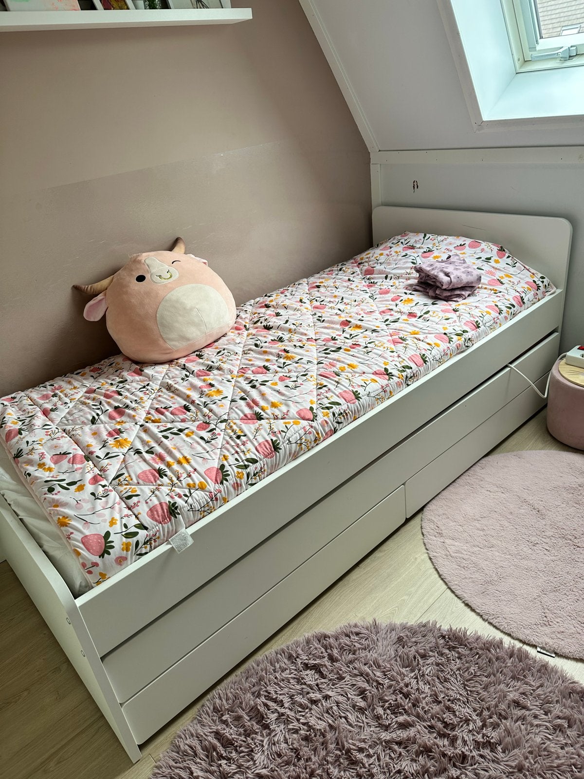 Ikea Släkt bed met uitschuifbaar onderbed, Ophalen, Gebruikt, 90 cm, Eenpersoons