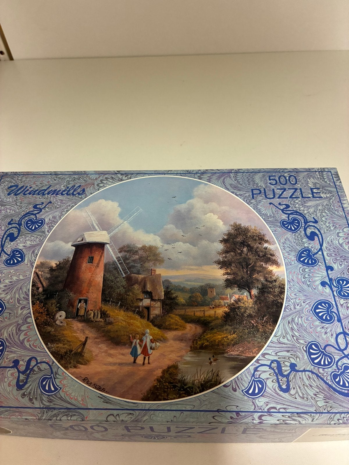Ronde Legpuzzel Master-line Windmills 500 stukjes, Ophalen of Verzenden, 500 t/m 1500 stukjes, Zo goed als nieuw