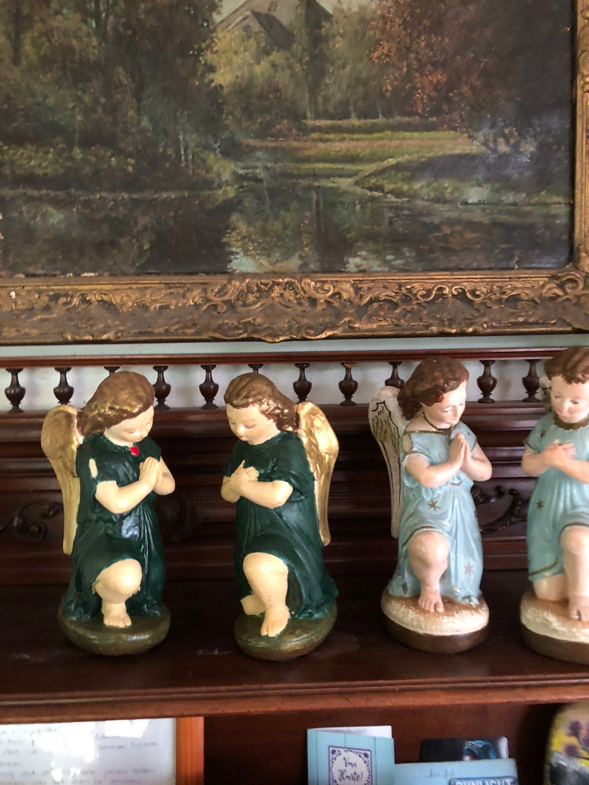 Set gipsen engeltjes, Antiek en Kunst, Ophalen of Verzenden