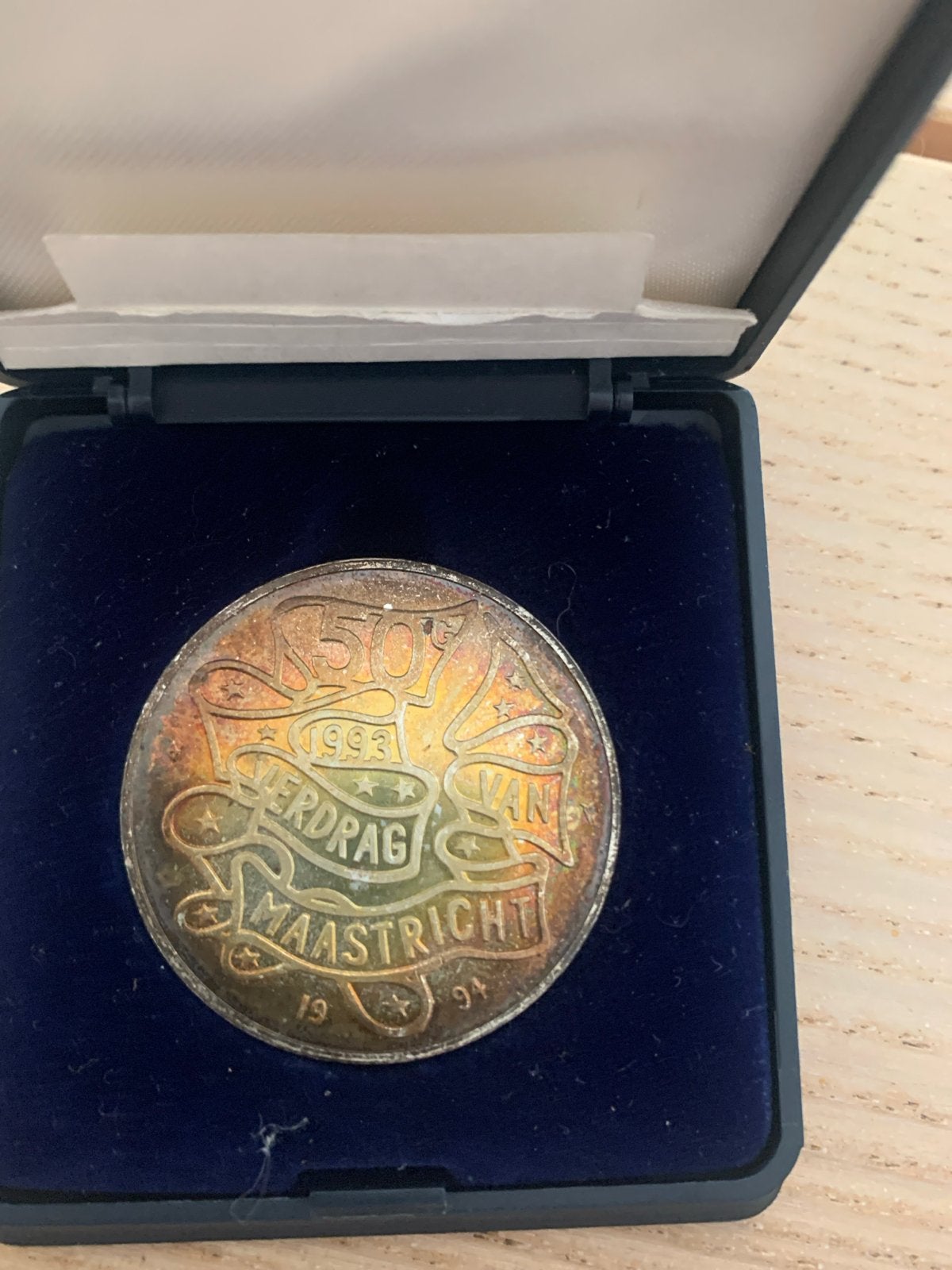 Herdenkingsmunt Verdrag van Maastricht 1993-1994 Beatrix, Ophalen of Verzenden, Koningin Beatrix, Overige waardes, Losse munt