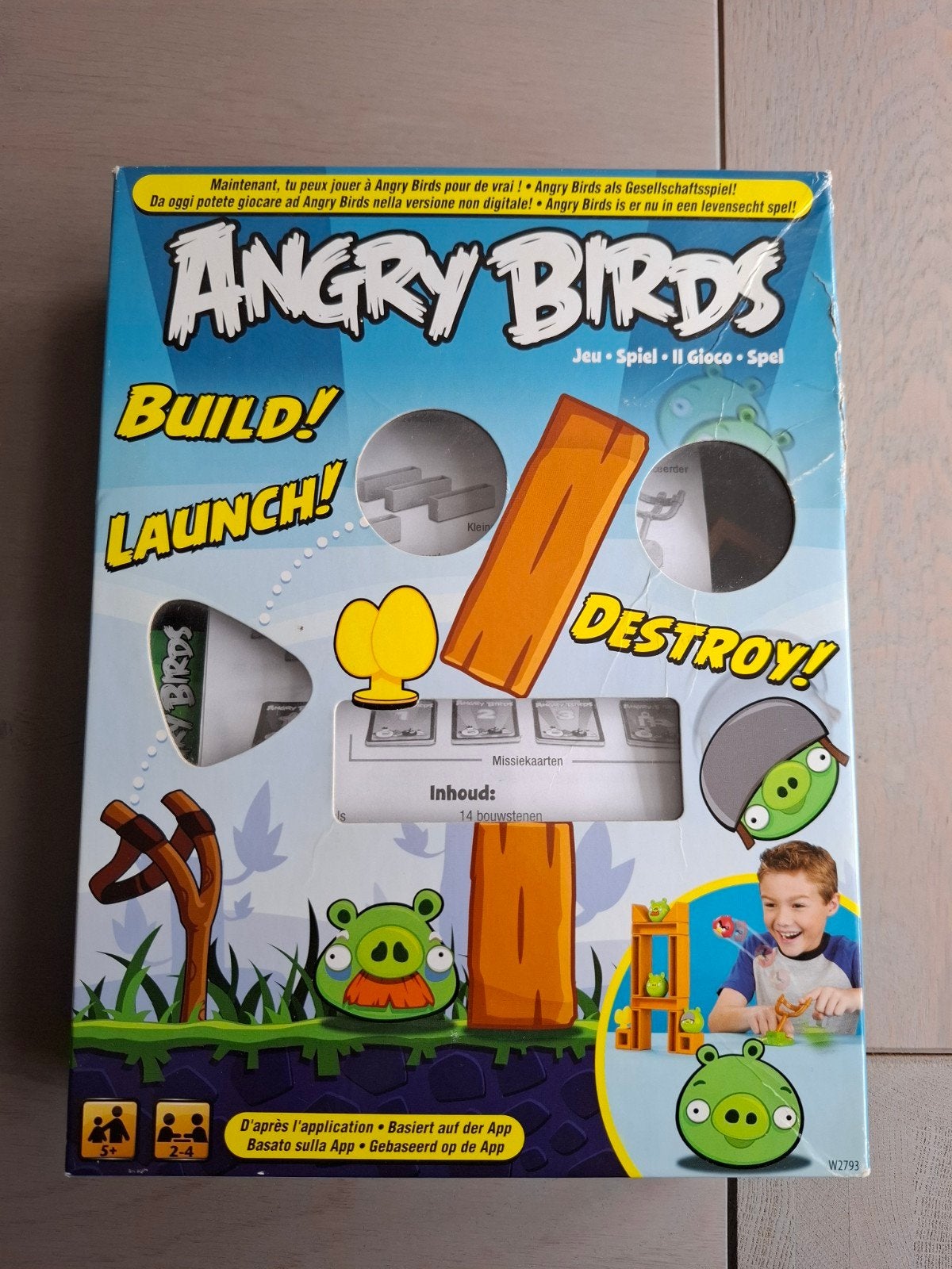 Angry Birds Bordspel - Bouw, Lanceer, Vernietig!, Een of twee spelers, Ophalen, Zo goed als nieuw, Mattel