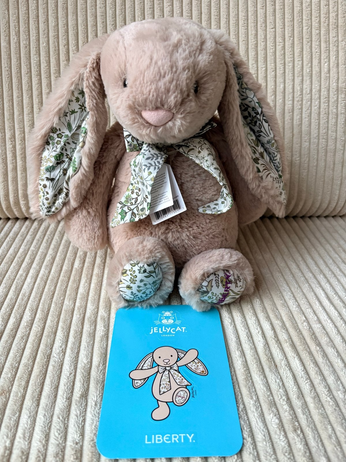 Jellycat Sheperdley Bunny Liberty Exclusief Konijn, Jellycat, Ophalen of Verzenden, Met label, Middelgroot (20 tot 80 cm)