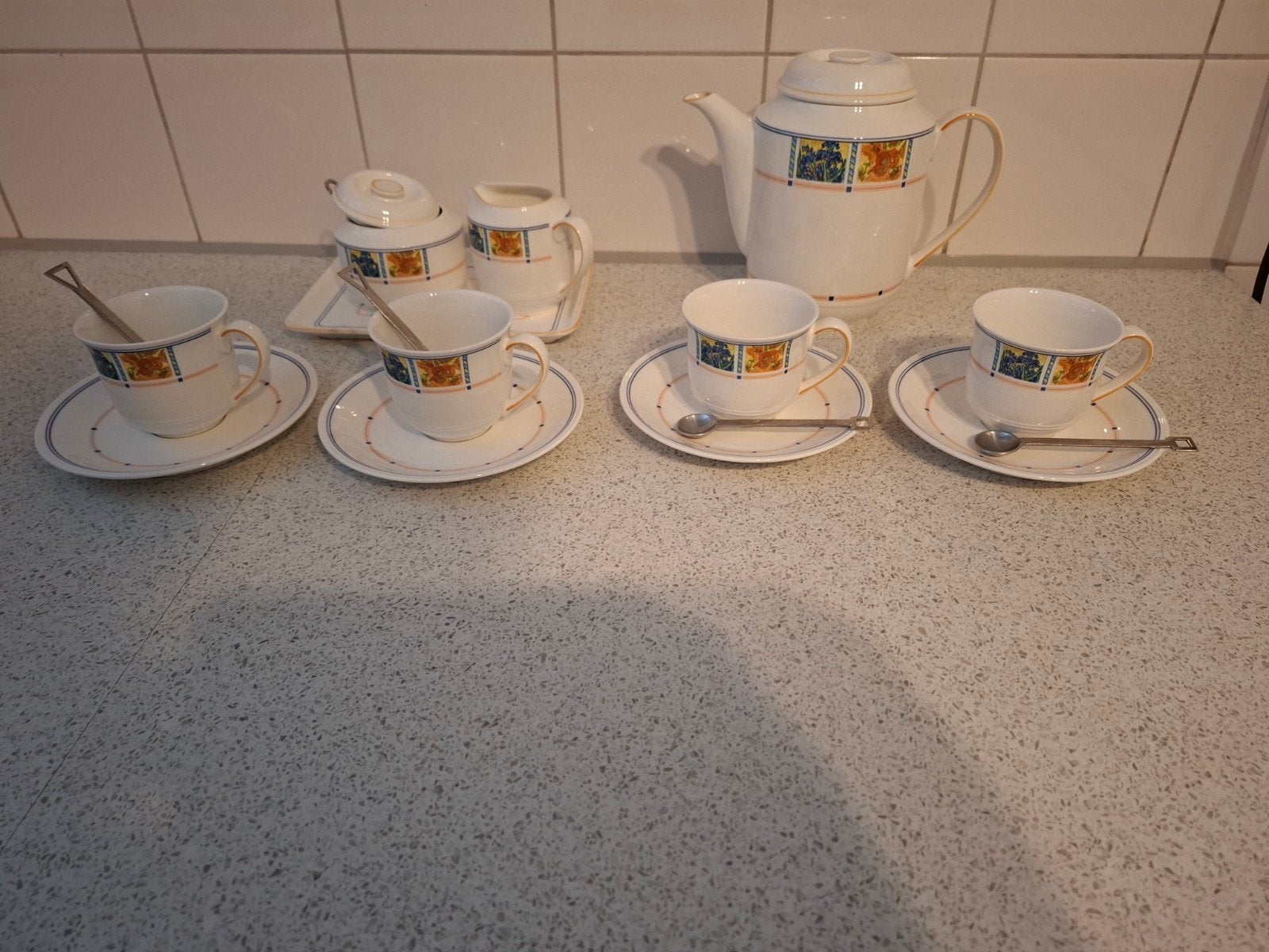 Douwe Egberts Vincent van Gogh servies (Villeroy & Boch), Ophalen, Gebruikt, Klassiek, Villeroy & Boch