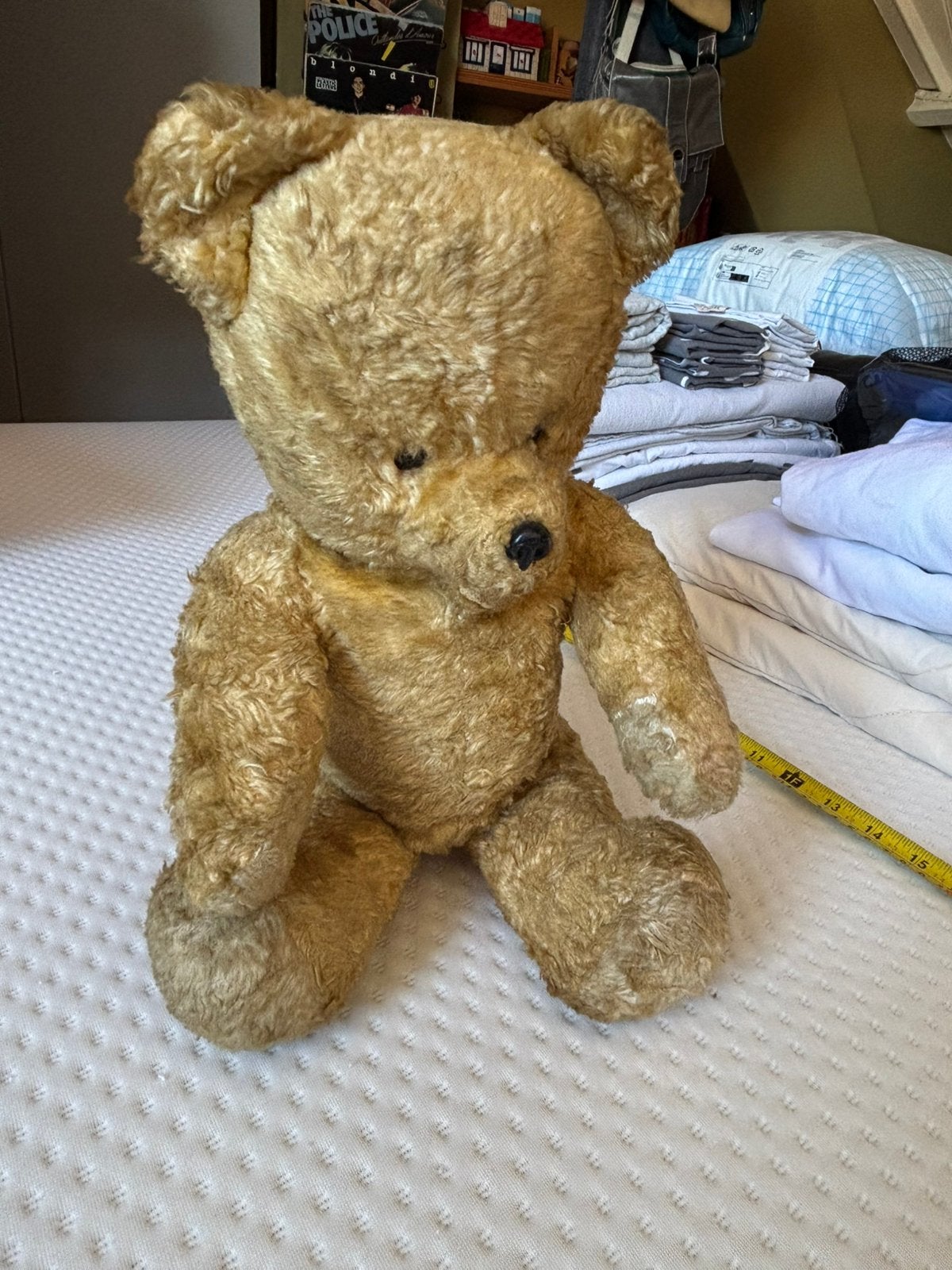 Vintage Teddybeer, handgemaakt, Verzamelen, Beren en Cherished Teddies, Ophalen of Verzenden, Zo goed als nieuw, Stoffen beer