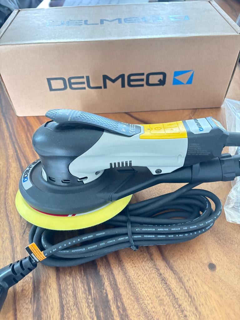 Te koop party Delmeq 2,5 mm orbit, Doe-het-zelf en Verbouw, Gereedschap | Schuurmachines, Ophalen of Verzenden, Nieuw, 1200 watt of meer