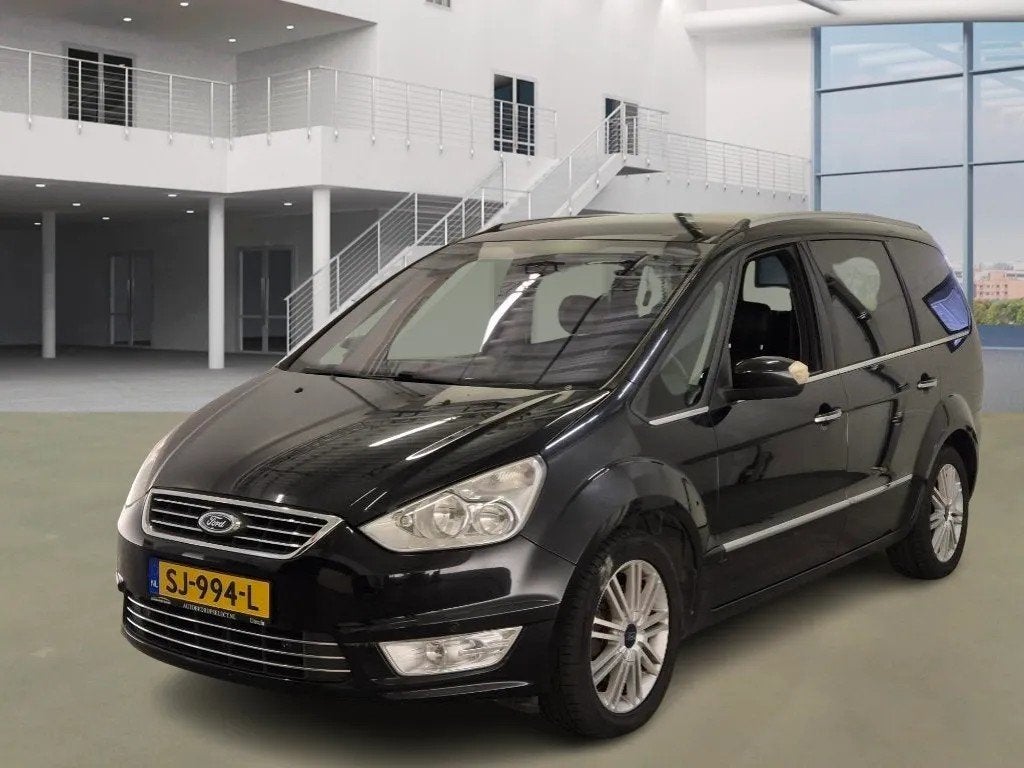 Ford Galaxy 2.0 TDCi Titanium EXPORT, Auto's, Euro 5, Zwart, 4 cilinders, 7 stoelen