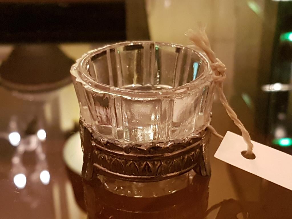 Mosterdpotje verzilverd, Ophalen of Verzenden