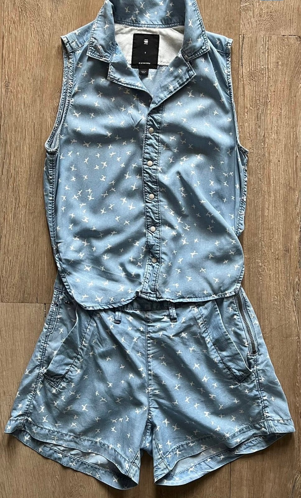 Gstar jumpsuit maat s spijkerstof, Ophalen of Verzenden, Zo goed als nieuw, Blauw