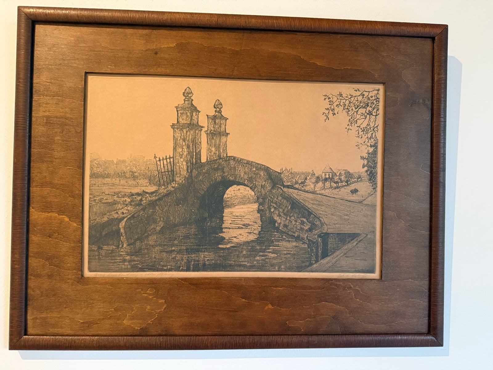 Ets 'Oude Rustenburg - Den Haag' door Joh. H. Scherft, Antiek en Kunst, Ets, Stadsgezicht, Ophalen of Verzenden, Gesigneerd