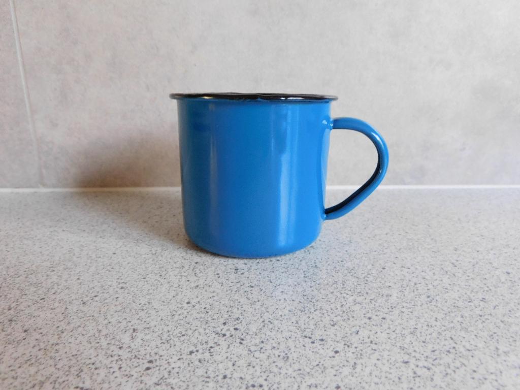 Emaille Mok 8x7 cm. Kobalt Blauw, Antiek en Kunst, Antiek | Emaille, Ophalen of Verzenden