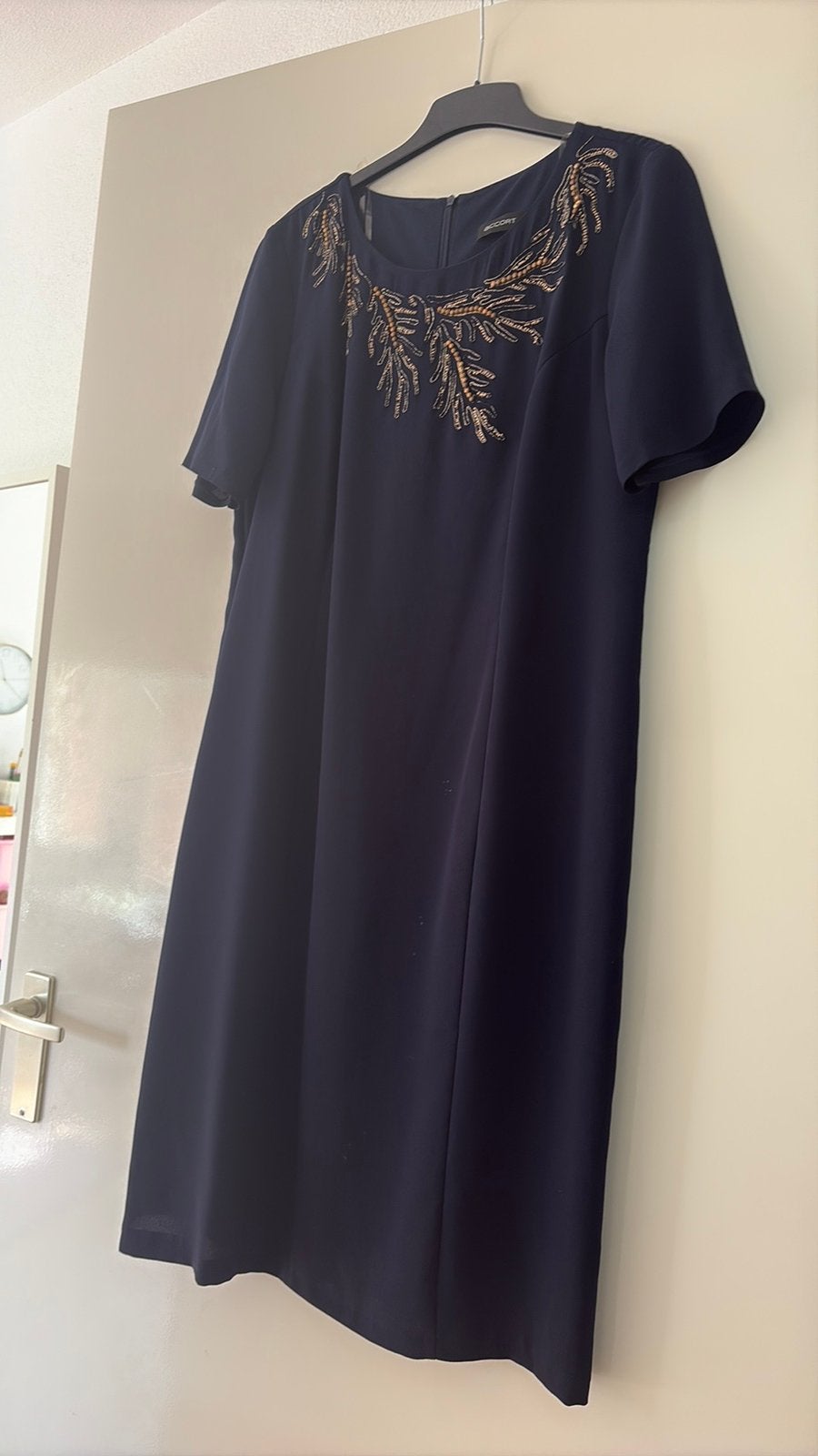 Elegante jurk maat 42, Overige typen, Blauw, Maat 42/44 (L), Ophalen of Verzenden