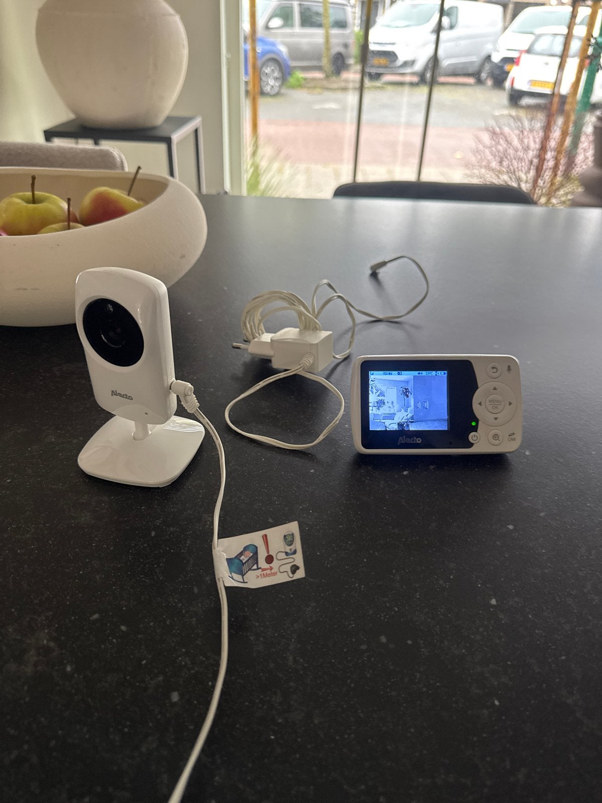 Alecto Babyfoon met camera en terugspreekfunctie, Kinderen en Baby's, Babyfoons, Ophalen of Verzenden, Zo goed als nieuw, 100 tot 250 meter