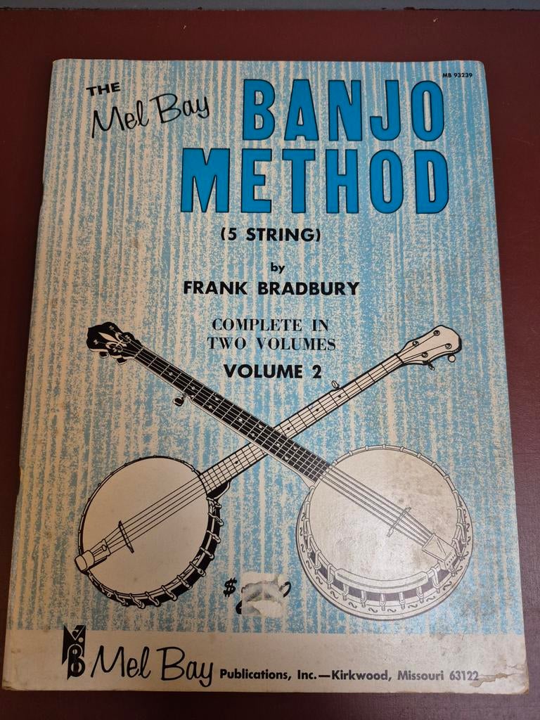 Banjo Method, Frank Bradbury, Volume 2, Ophalen of Verzenden, Zo goed als nieuw, Les of Cursus, Banjo of Mandoline