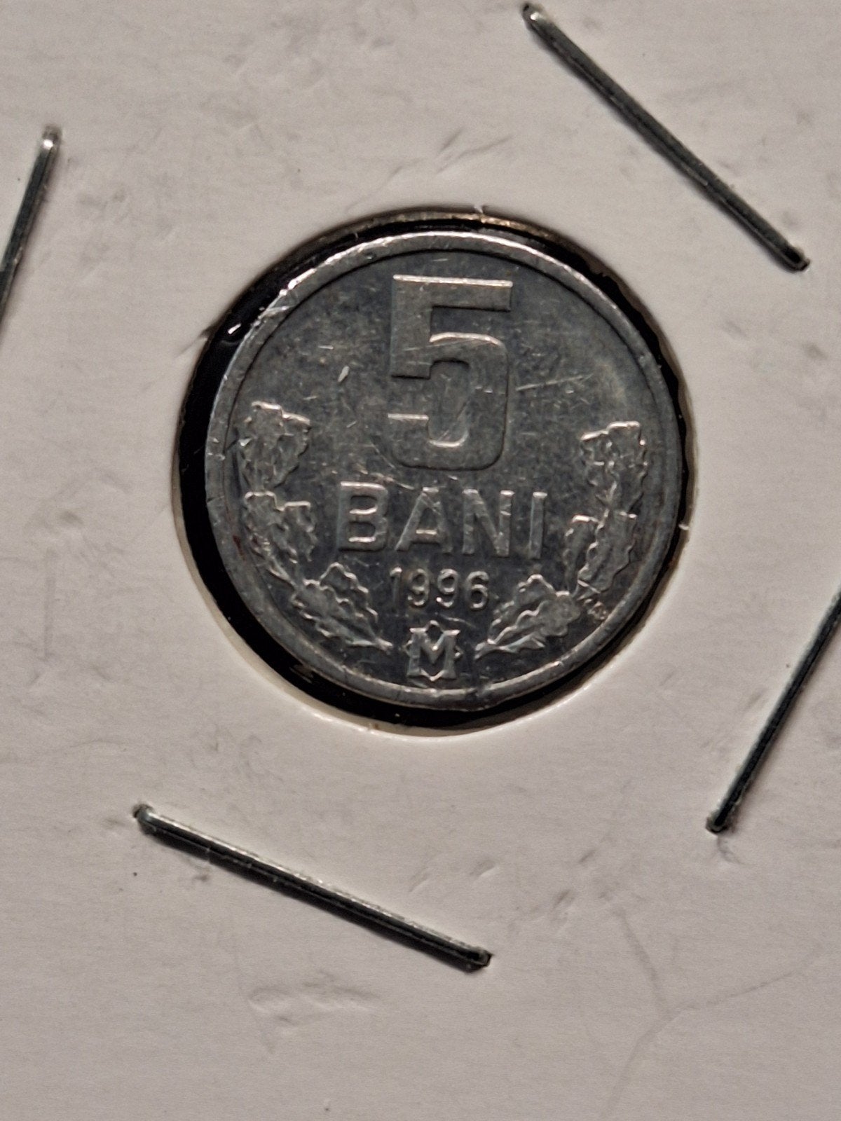 Moldavië 5 bani 1996, Postzegels en Munten, Ophalen of Verzenden, Overige landen