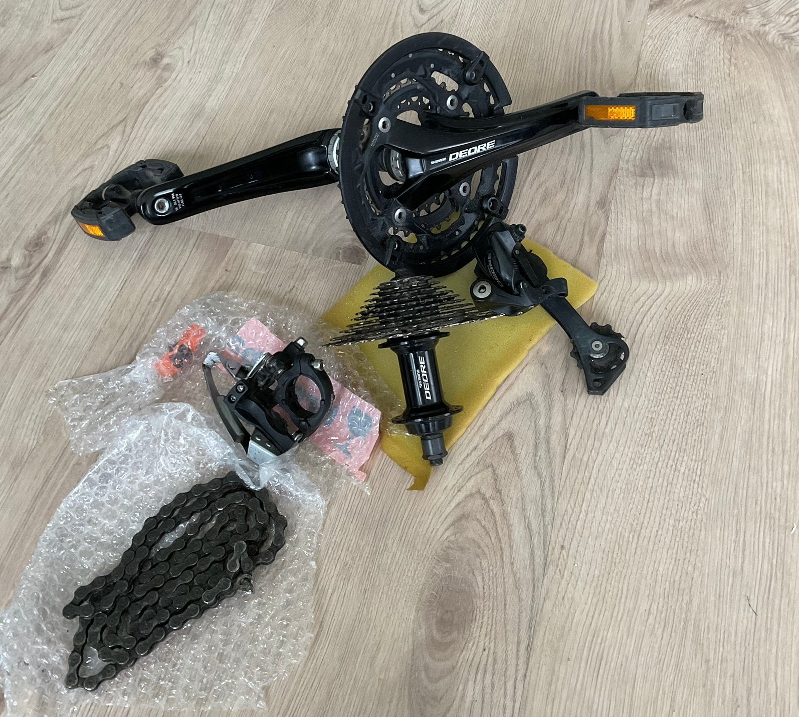 Shimano Deore 3x10, Ophalen of Verzenden, Gebruikt, Crankstel of Pedalen