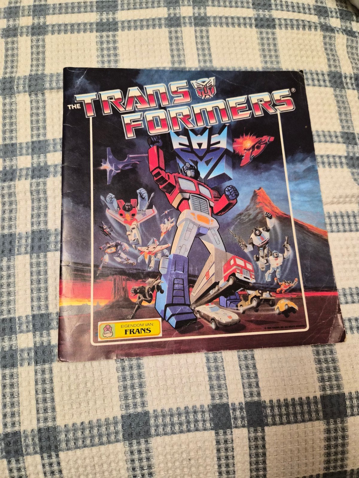Vintage Transformers Panini Stickerboek vol, Verzamelen, Transformers, Ophalen of Verzenden, Gebruikt