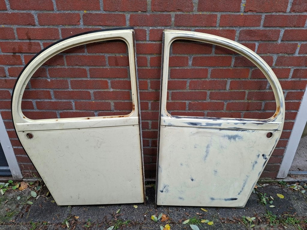 Achterdeuren, achterklep en zijschotjes voor Citroën 2CV, Ophalen, Gebruikt, Citroën, Deur