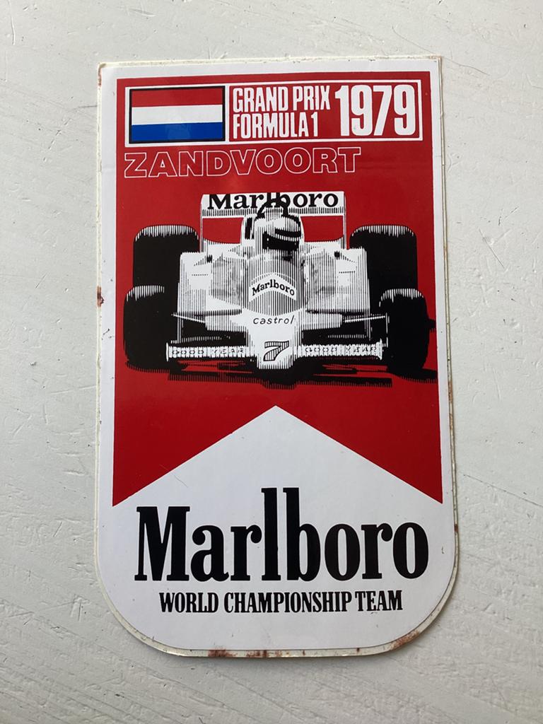 Sticker Marlboro Grand Prix Zandvoort 1979, Verzenden, Zo goed als nieuw, Sport