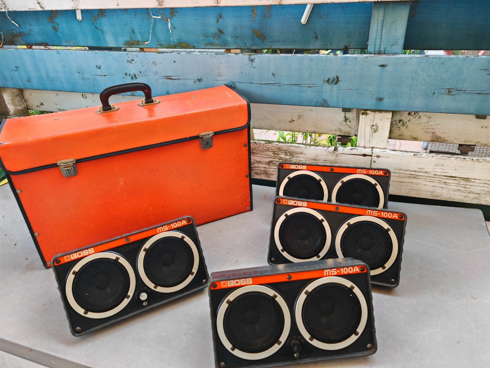 BOSS MS-100A Monitor Speaker met originele koffer, Ophalen of Verzenden, Gebruikt