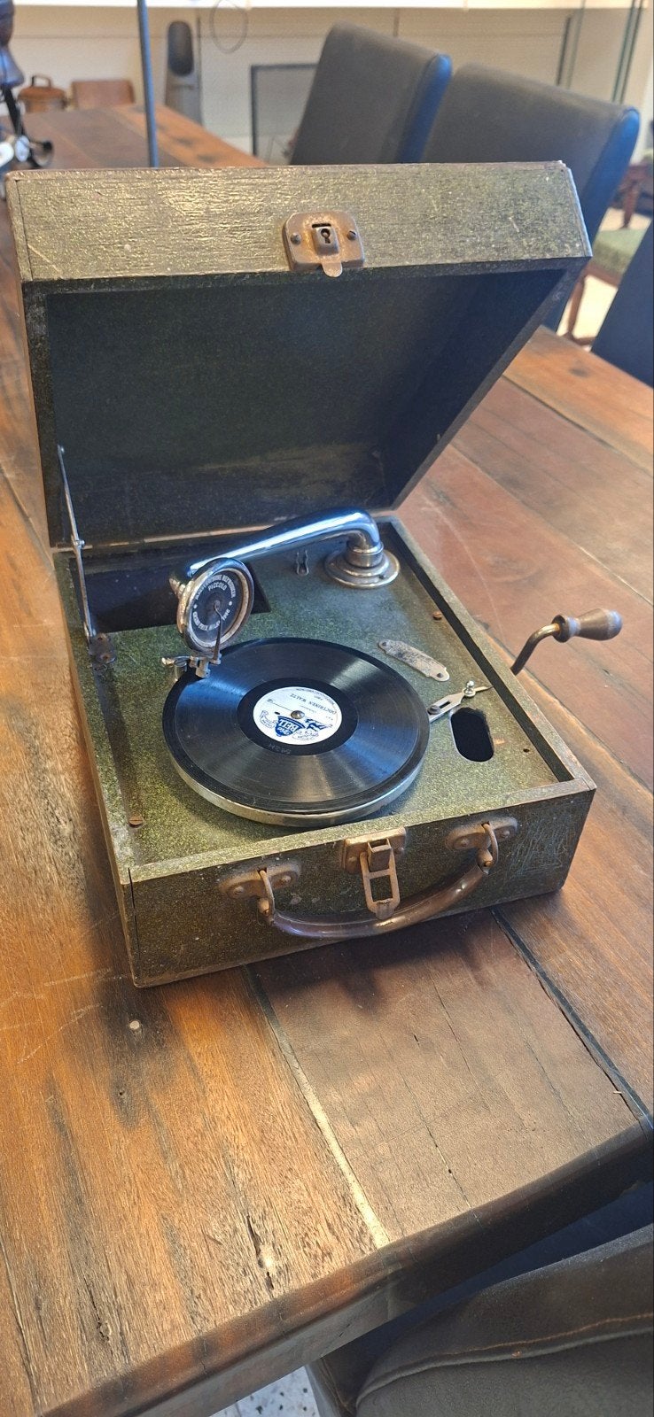 Antieke Maestrophon Piccolo Draagbare Platenspeler, Ophalen of Verzenden, Gebruikt, Platenspeler, Overige merken