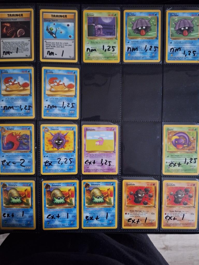 Fossil engels - vintage pokemon, Ophalen of Verzenden, Zo goed als nieuw, Meerdere kaarten
