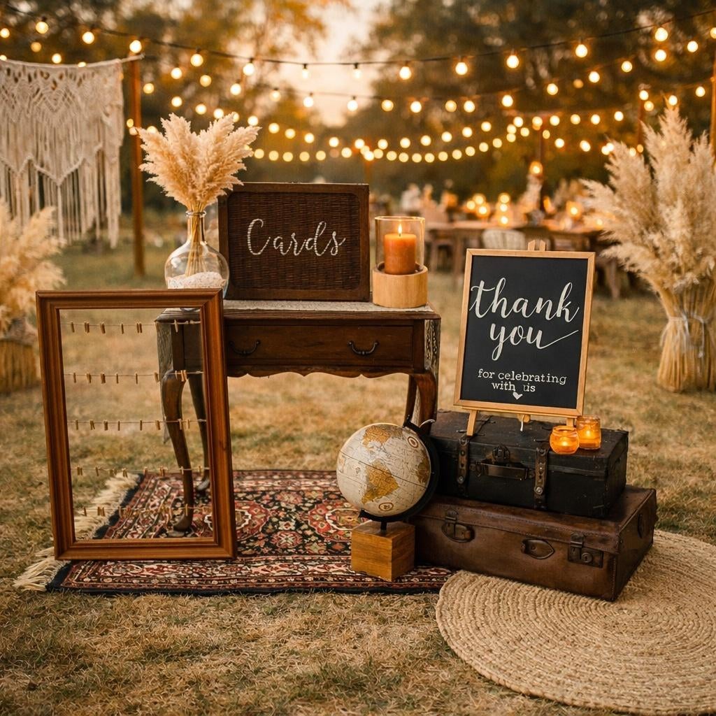 Bruiloft trouw boho bohemian festival stylingset gastenboek, Ophalen of Verzenden, Nieuw, Geboorte of Huwelijk