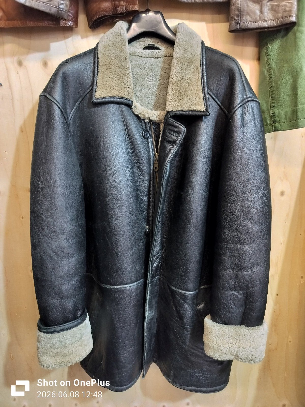 Lammy Coat Via Firenze, Kleding | Heren, Jassen | Winter, Lammy coat, Zwart, Ophalen of Verzenden, Maat 56/58 (XL)