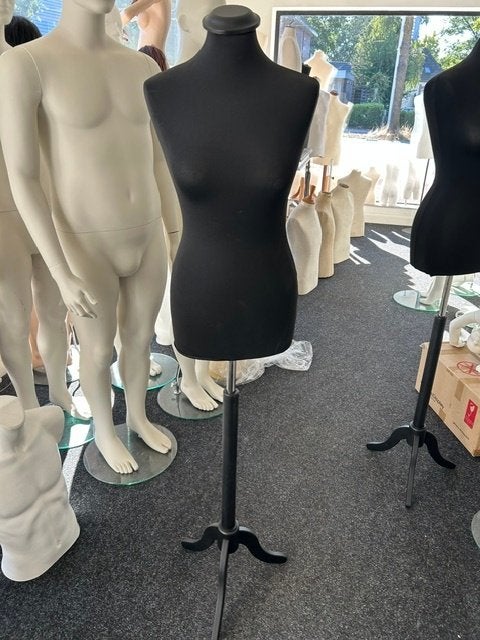 paspop buste etalagepop torso op houten 3 poot, ., Ophalen of Verzenden, ., Gedragen