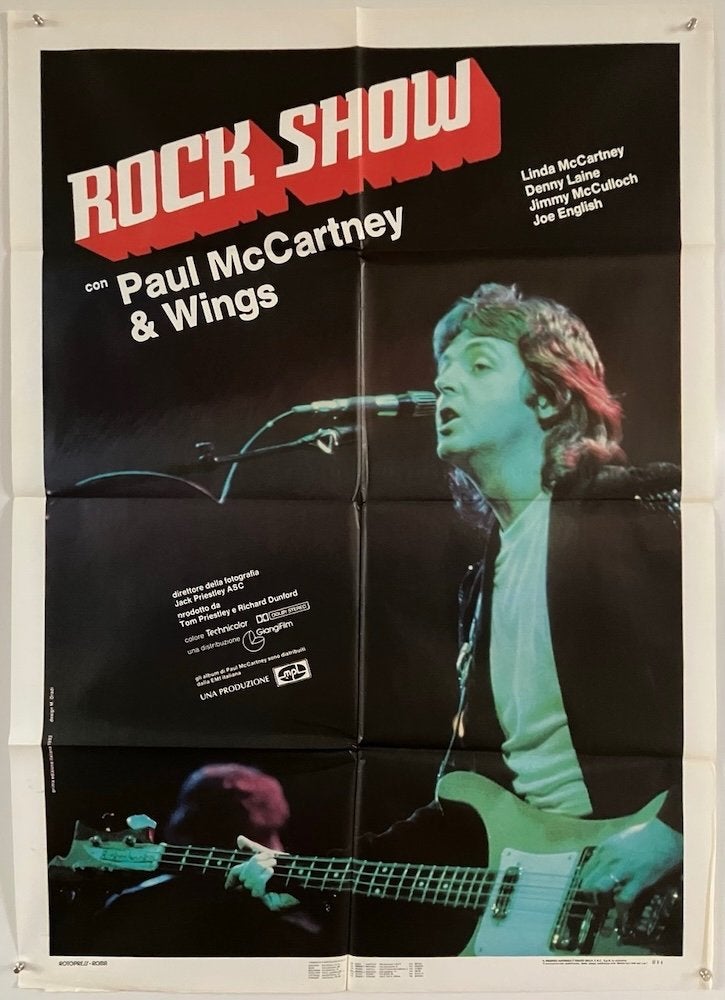 Rock Show (1980) - Paul McCartney - Originele filmposter, Verzenden, Gebruikt, A1 t/m A3, Film en Tv