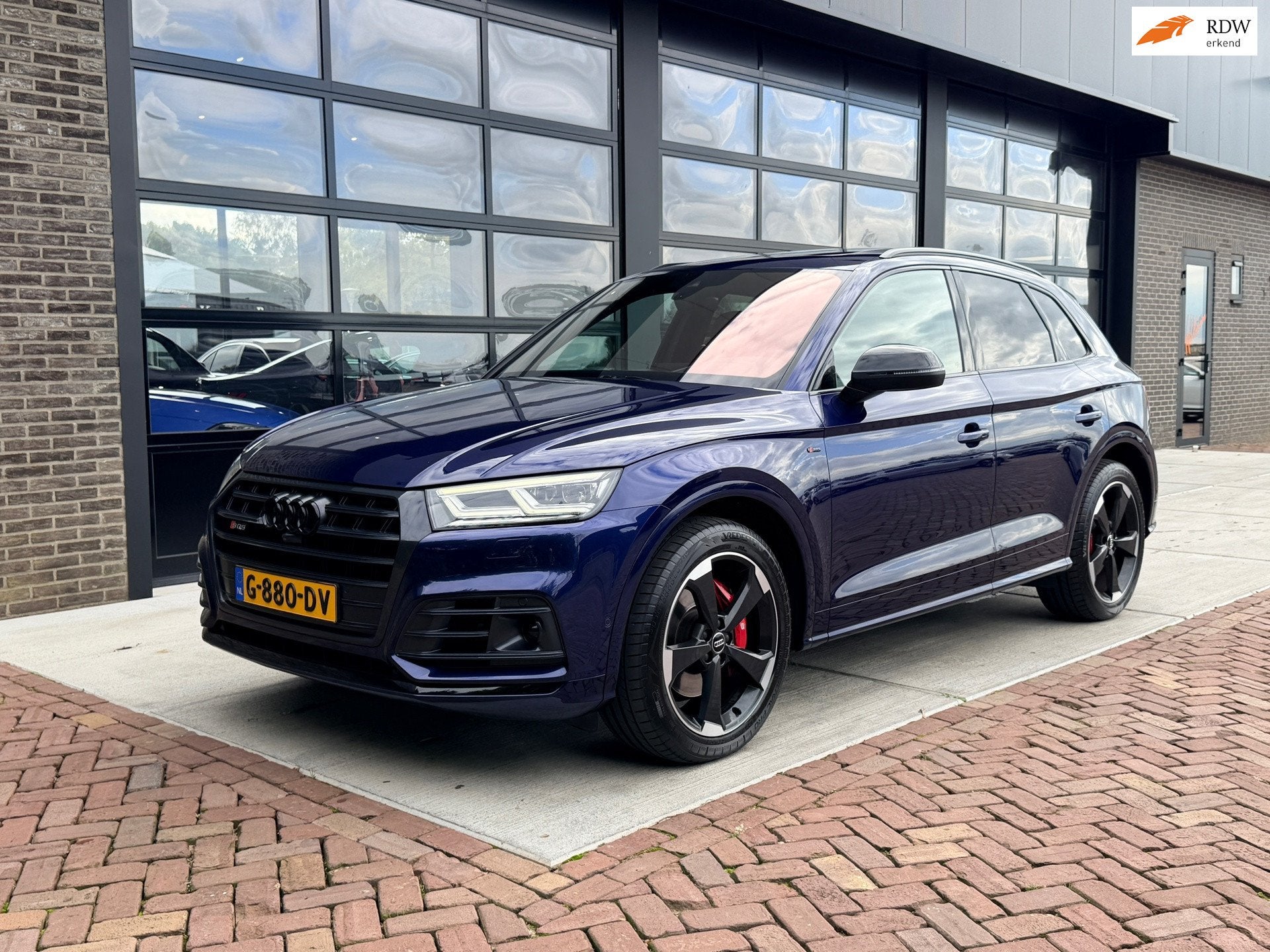 Audi SQ5 3.0 TFSI SQ5 quattro Pro Line Plus |Leer | Pano | H, Auto's, Automaat, Gebruikt, 2995 cc, Blauw