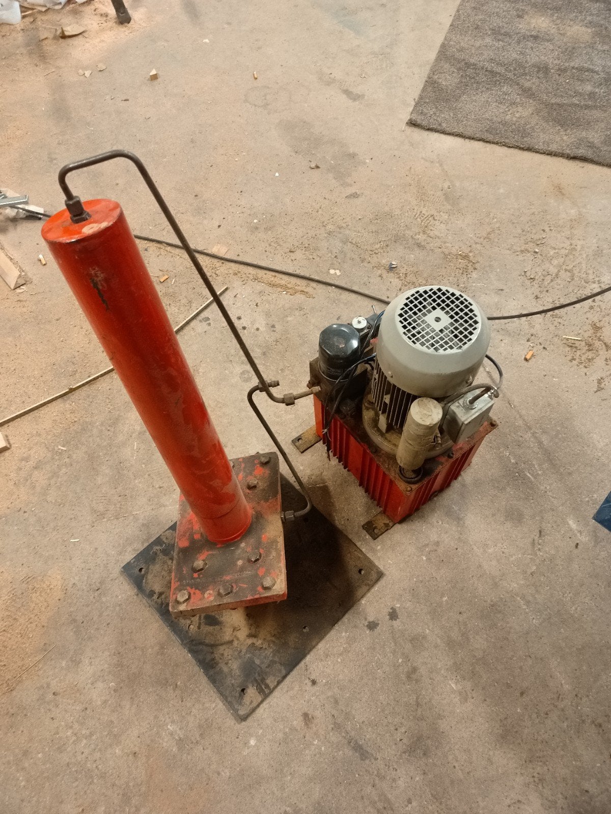 Hydraulische cilinder met pomp/hydraulische aggregraat 220v!, Ophalen