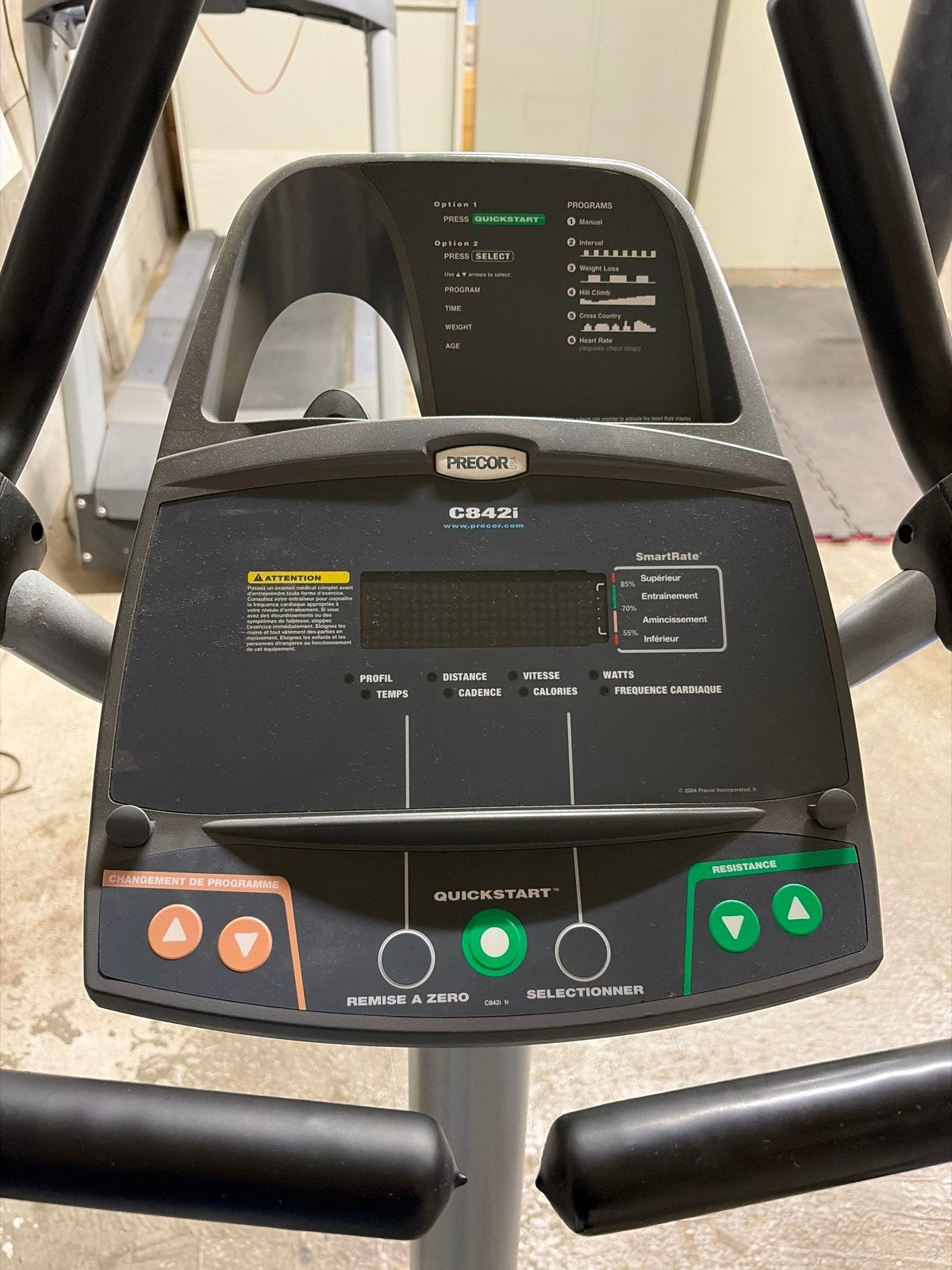 Precor C842i Hometrainer - Zo goed als nieuw, Ophalen, Zo goed als nieuw, Metaal, Benen