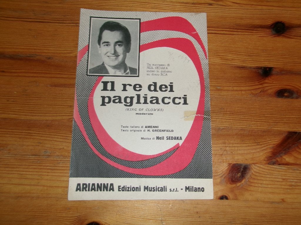 Il re dei pagliacci - nel sedaka, Muziek en Instrumenten, Bladmuziek, Ophalen of Verzenden, Artiest of Componist, Populair, Gebruikt