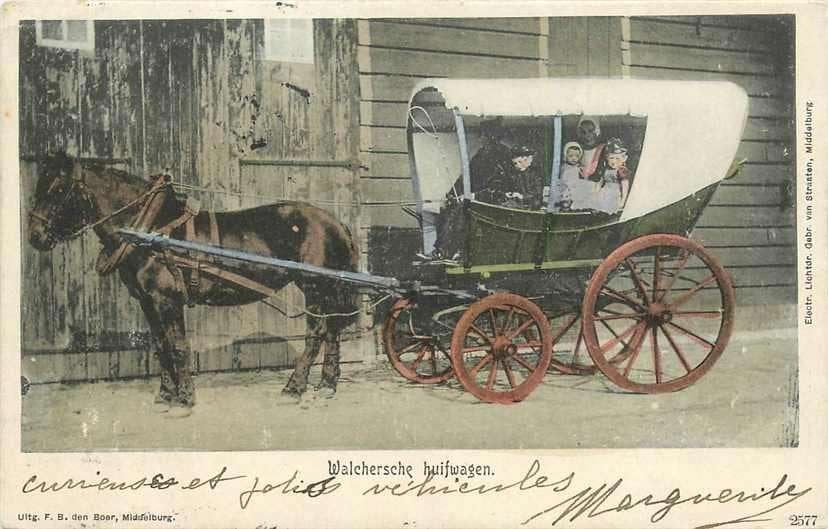 377-399-039 Walcheren Huifwagen, Verzamelen, Verzenden, Voor 1920, Zeeland