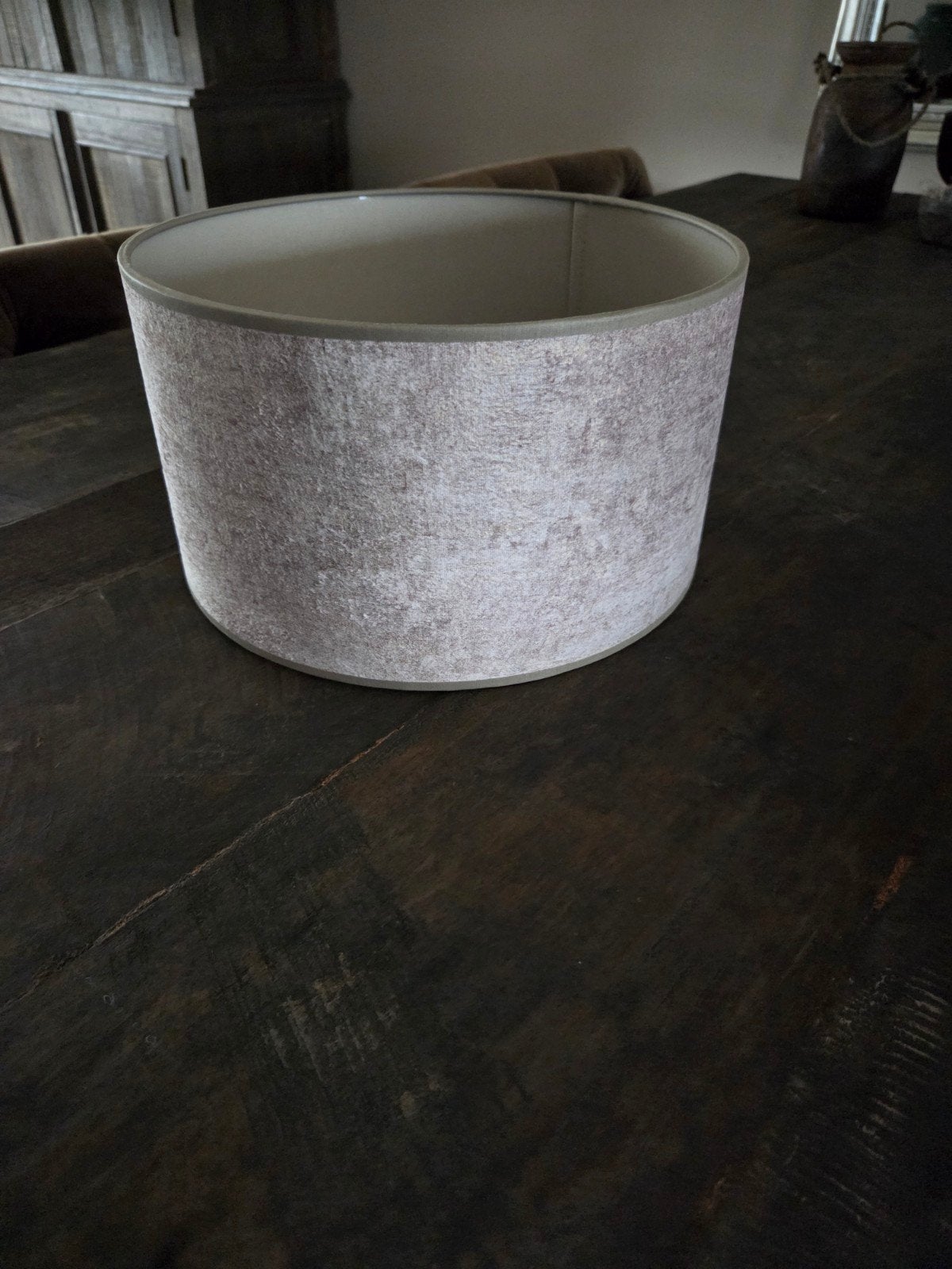 velvet beige lampenkap, Ophalen, Beige
