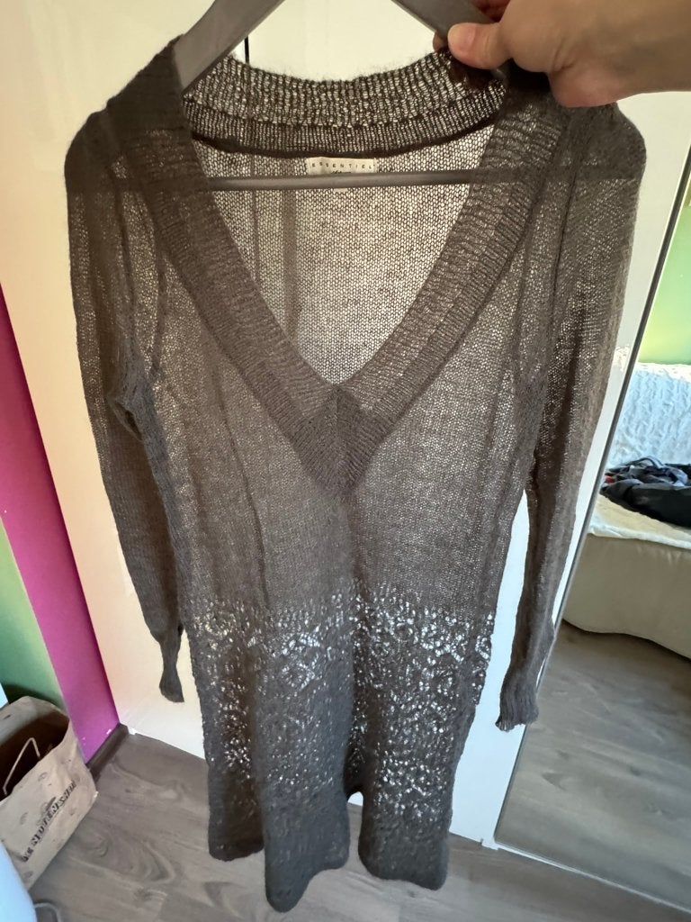 Khaki Vest Tuniek met Lange Mouwen, Ophalen of Verzenden, Zo goed als nieuw, Groen