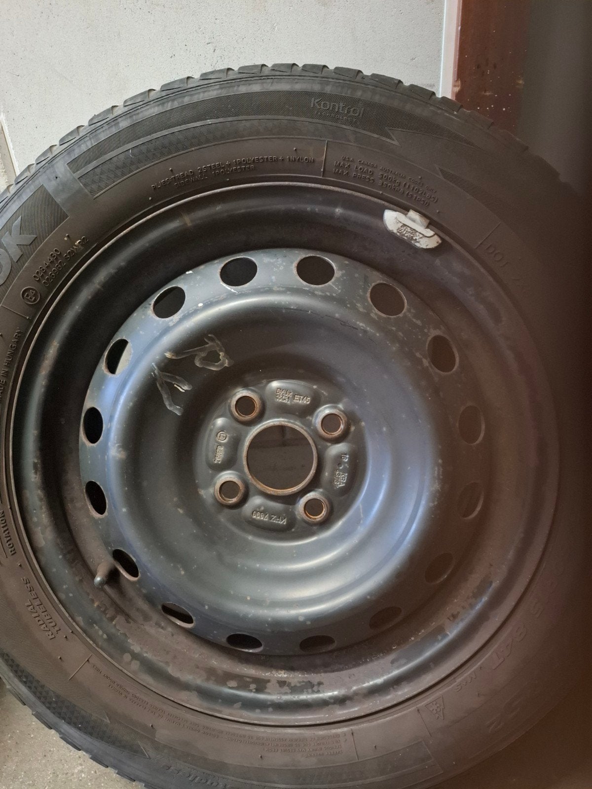 Gebruikte winterbanden met stalen velgen 16 inch, Auto diversen, Ophalen, Gebruikt