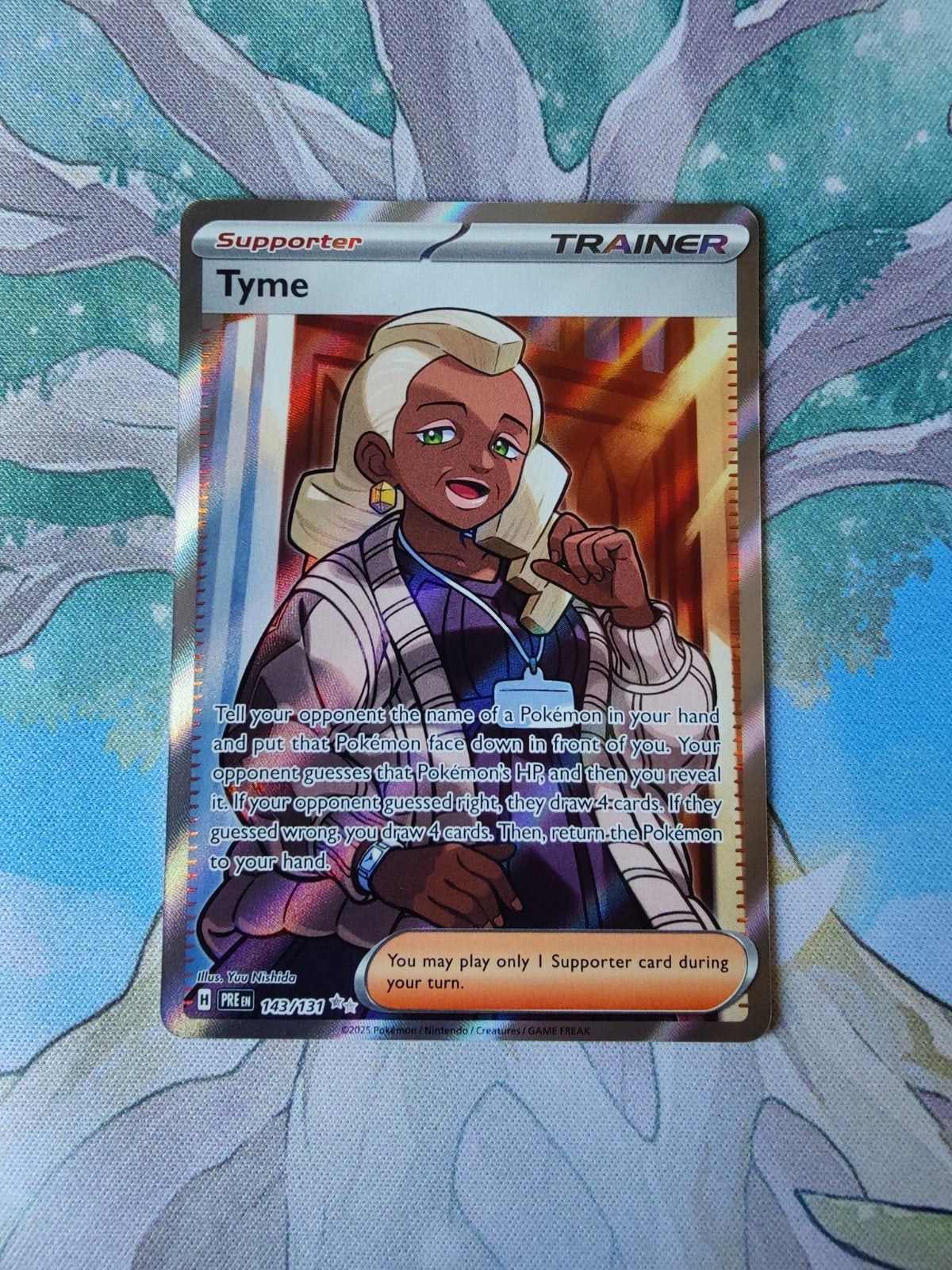 pokemon Prismatic Evolutions tyme full art trainer 143/131, Ophalen of Verzenden, Nieuw, Losse kaart, Foil