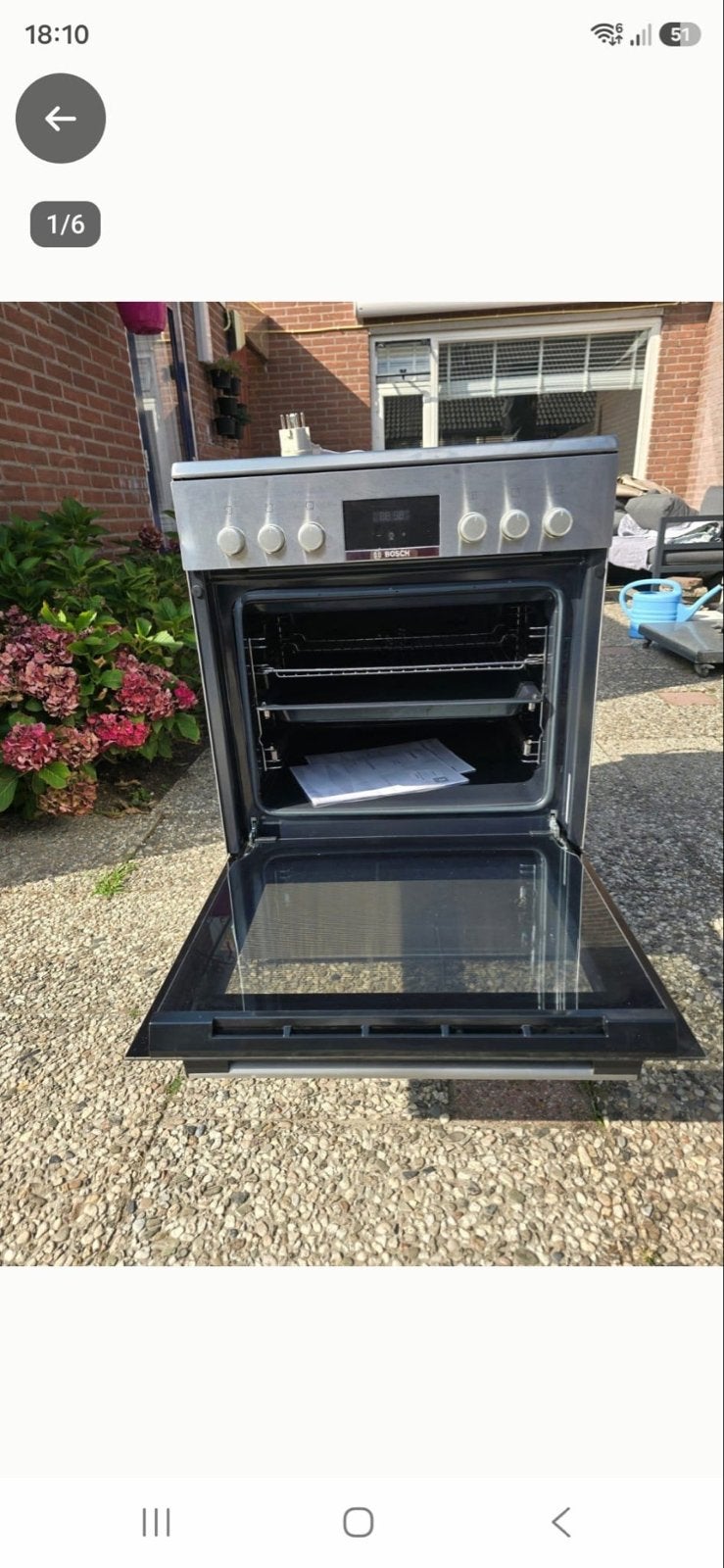Bosch Vrijstaand Elektrisch Fornuis met Keramische Kookplaat, Witgoed en Apparatuur, Ophalen, 60 cm of meer, 4 kookzones, Zo goed als nieuw