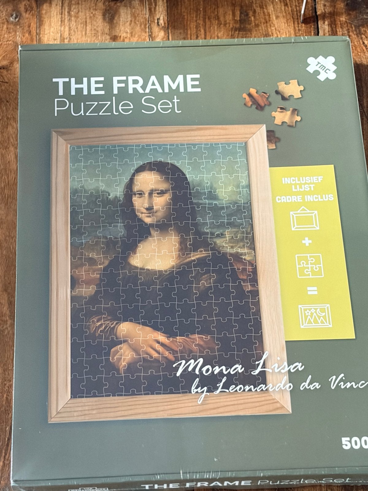 Mona Lisa Legpuzzel met Lijst - 500 Stukjes, Ophalen, 500 t/m 1500 stukjes, Nieuw, Legpuzzel