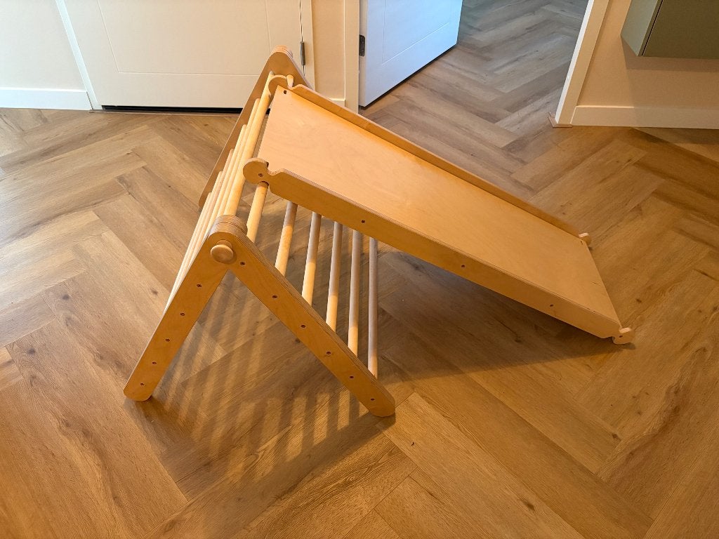 Houten Klimrek met Glijbaan - Montessori Pikler, Ophalen, Zo goed als nieuw, Overige typen