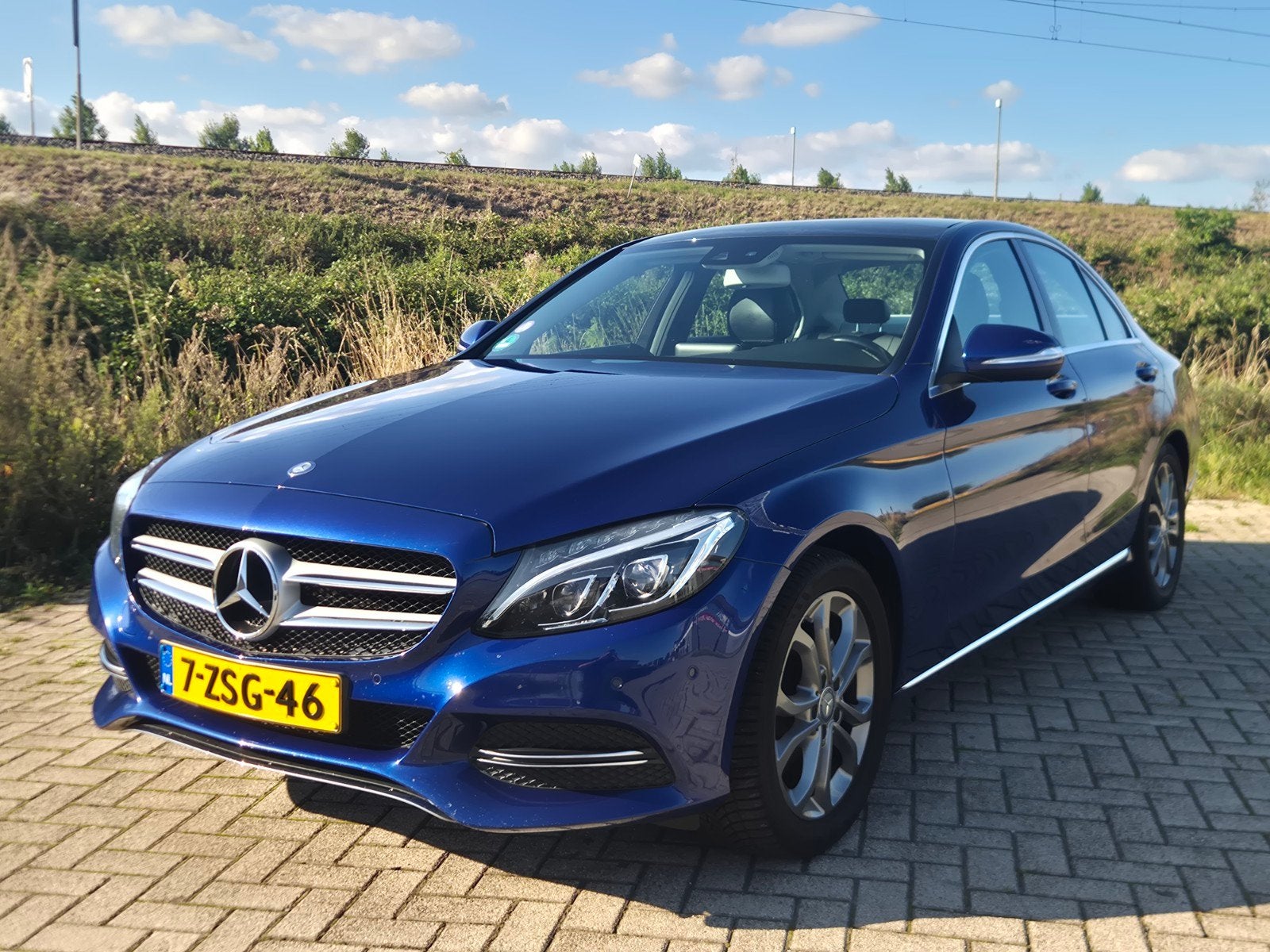 Mercedes-Benz C180 Avantgarde, Automaat, Panorama dak, Auto's, Mercedes-Benz, Automaat, 1800 kg, Zwart, Blauw