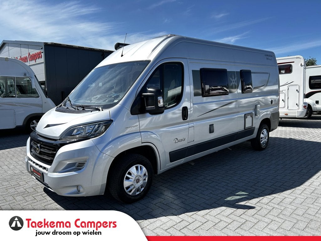 Fiat Karmann Davis 590 Dwarsbed/2017/Euro-6/Airco/6.0M/131PK, Caravans en Kamperen, Buscamper of Camperbus, Fiat, Bedrijf, Tot en met 3