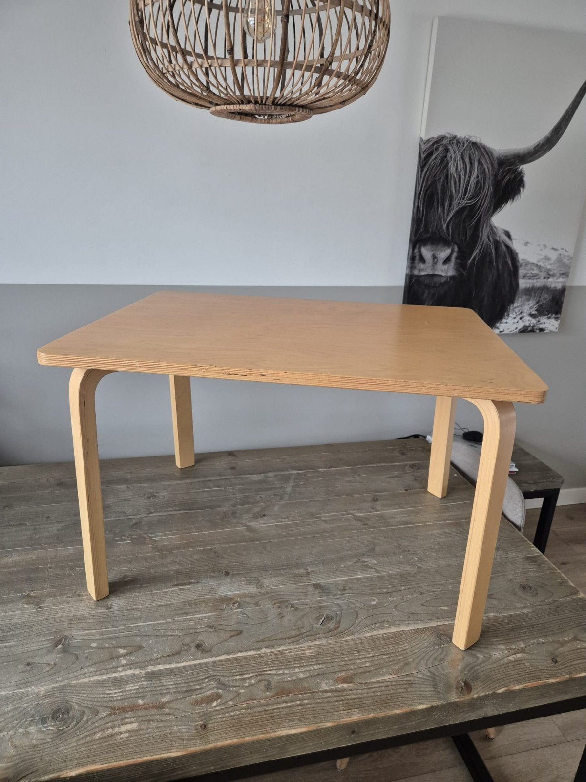 Salon tafel Scandinavië, Ophalen, 100 tot 150 cm, Zo goed als nieuw, 25 tot 50 cm