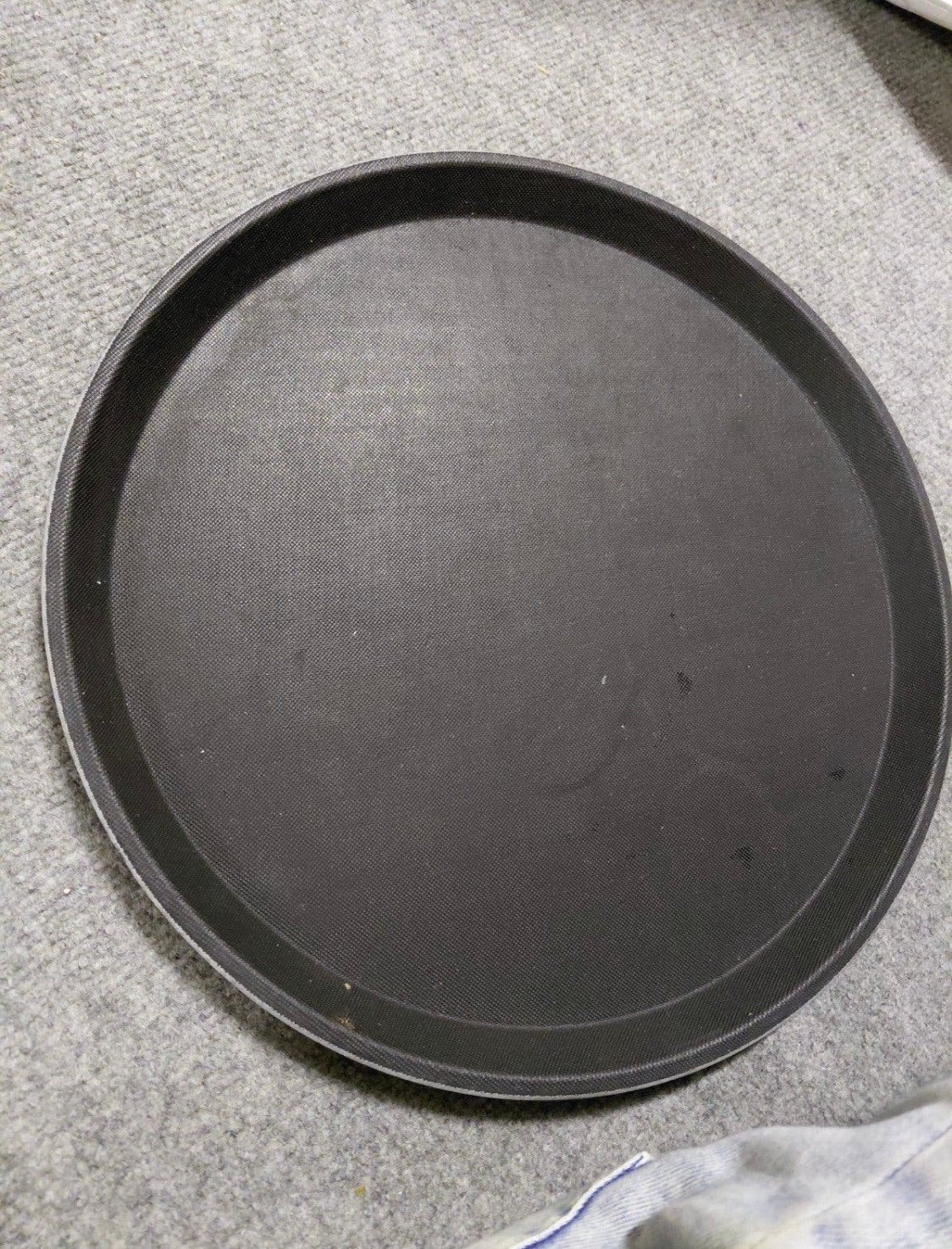 10x Rond Dienblad Anti-Slip Zwart 35,5cm, Kunststof, Rond, Ophalen of Verzenden, Zo goed als nieuw